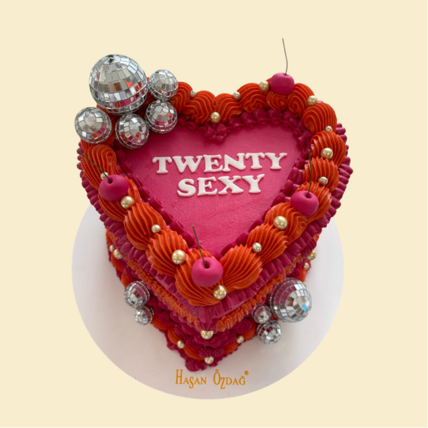 Pinke Herzform Torte Twenty Sexy