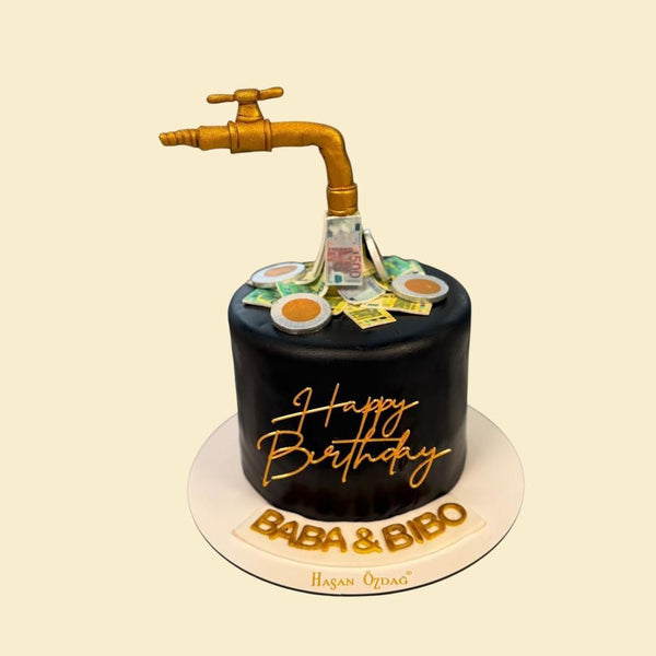 Geldhahn Torte – Geldschein Torte zum Geburtstag