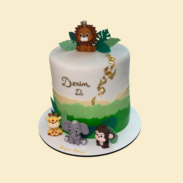 Safari-Torte mit Tieren – Jungle Birthday Cake