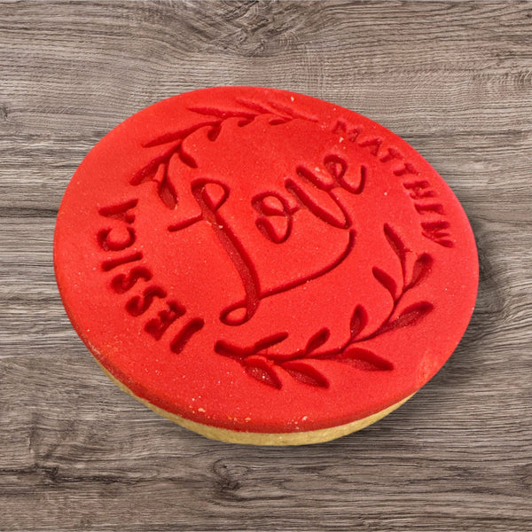 runde personalisierte Butterkekse mit Wunschtext