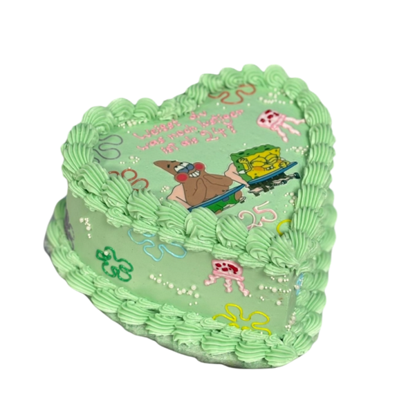 Herz-Torte mit Cartoon-Motiv -Weißt du was noch lustiger ist als 24?