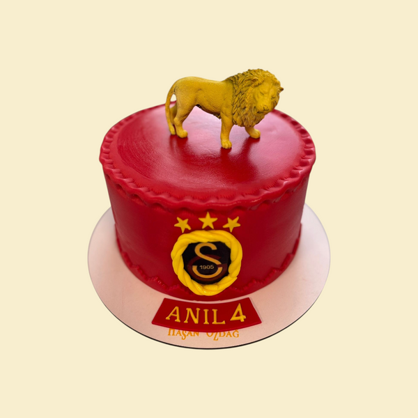 Galatasaray Torte Rot & Gelb mit Löwe