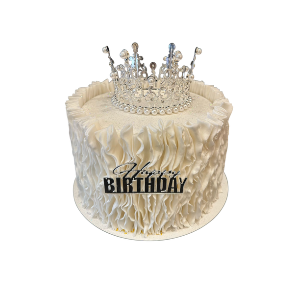Silber Krone Torte mit Papieroptik
