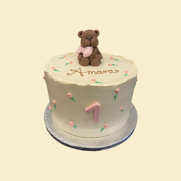 Teddy Bär Geburtstagstorte zum 1. Geburtstag – personalisiert