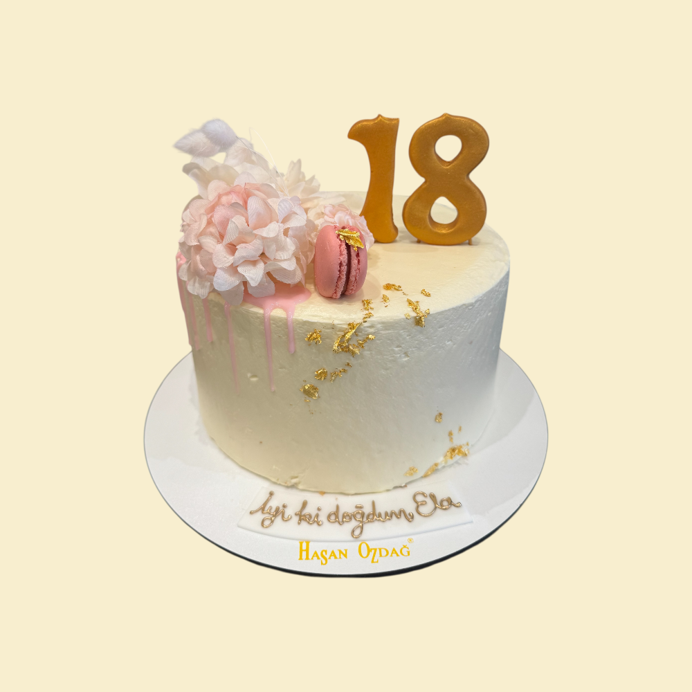 18. Geburtstagstorte Roségold Elegance, image size:1000x1000