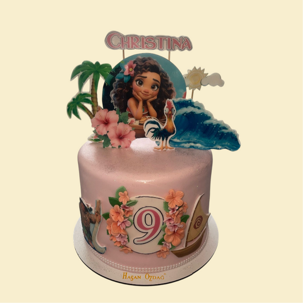 Moana Torte mit Esspapierdruck