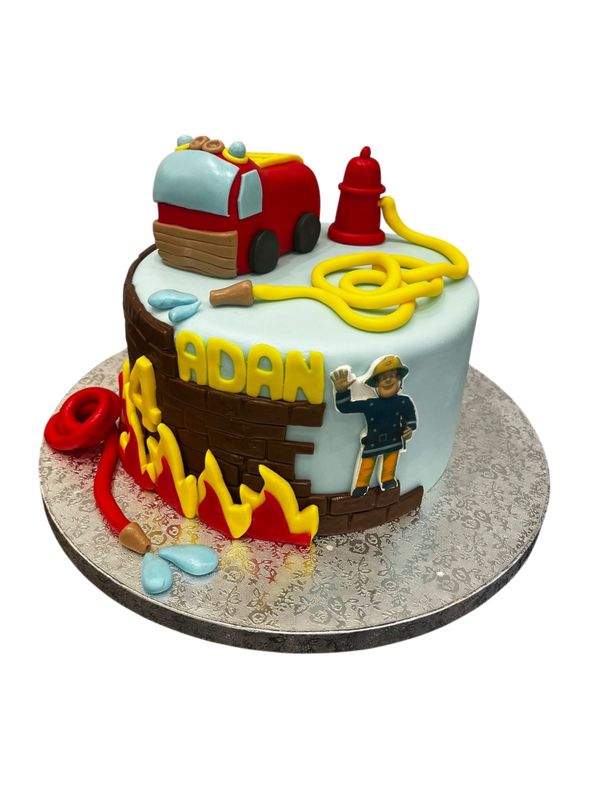 Feuerwehrmann Sam Torte mit Motiven