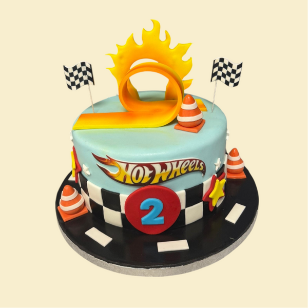 Runde Hotwheels Torte