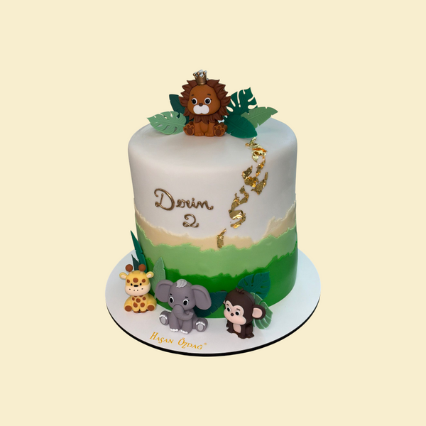 Safari-Torte mit Tieren – Jungle Birthday Cake