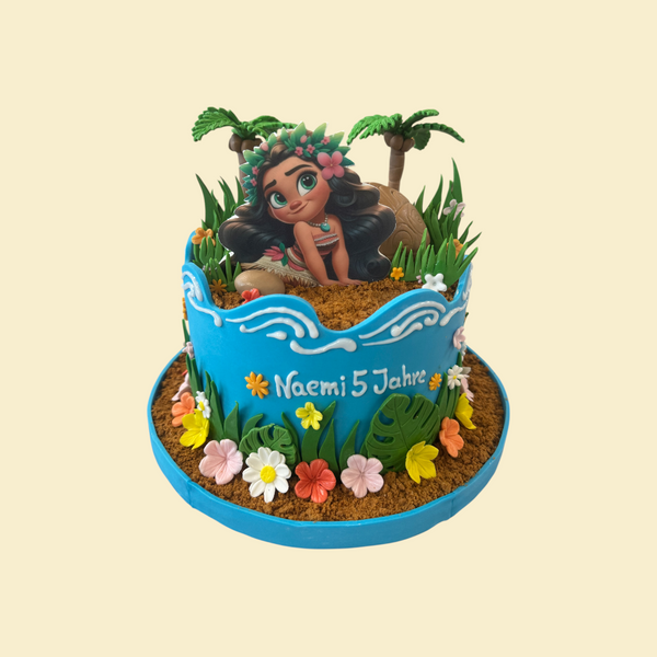 Moana Torte mit Esspapierdruck
