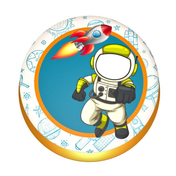 Astronauten Torte mit  Wunschfoto, Namen und Alter