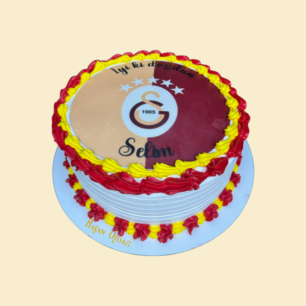 Resimli Galatasaray Pastasi (Krem Santi)