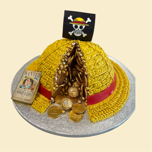 One Piece Strohhut-Schatztruhe-Torte