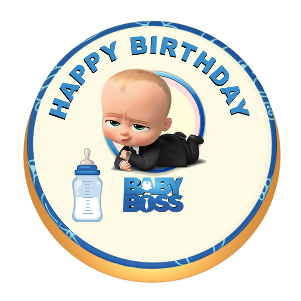Baby Boss Torte personalisiert mit Name und Alter