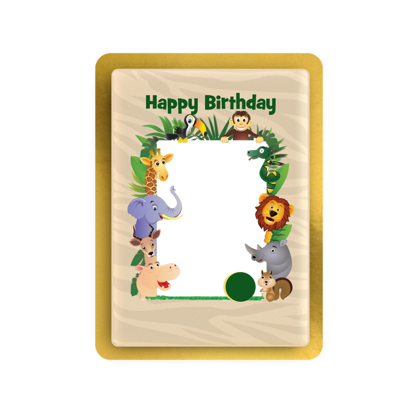 Baby Safari Torte personalisiert mit Wunschfoto, Namen und Alter