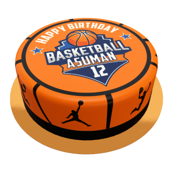 Torte personalisiert mit Wunschtext, Name und Alter Basketball
