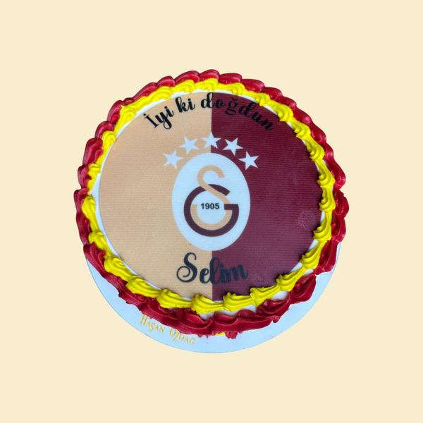 Resimli Galatasaray Pastasi (Krem Santi)