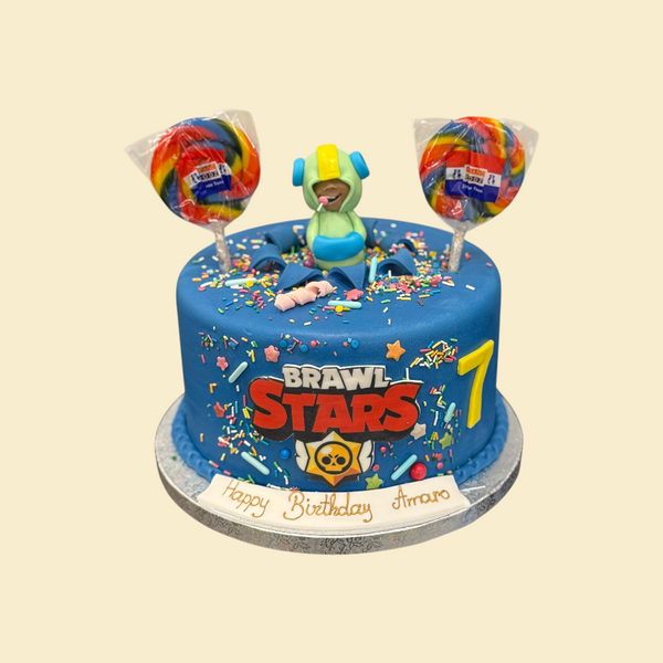 Brawl Stars Geburtstagstorte mit Lollis