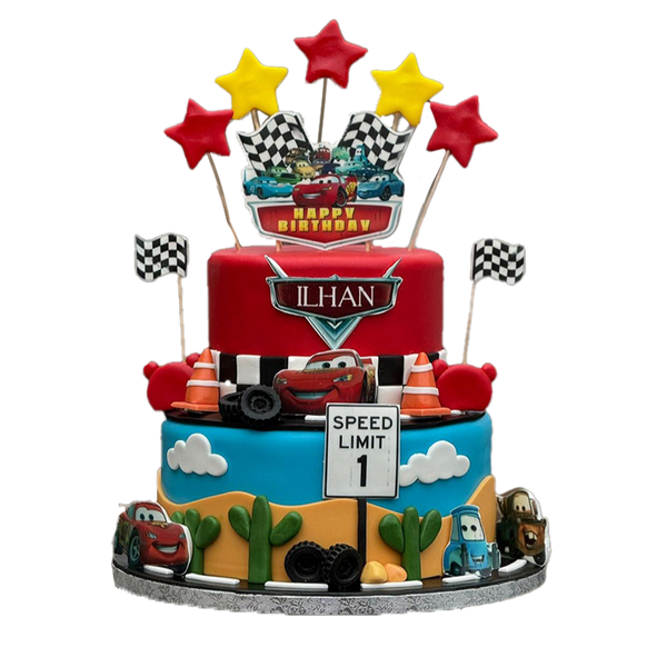 2 stöckige Torte mit Cars Motiven