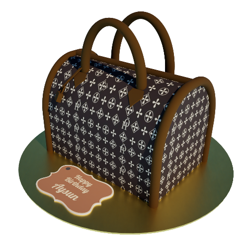 Luxus-Tortenhandtasche – Exklusive Designer-Torte mit Druckmotiv