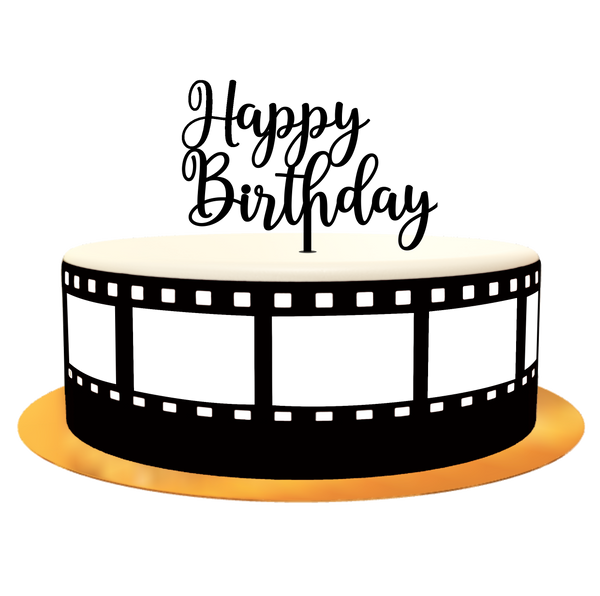 Torte mit Fotocollage und Topper