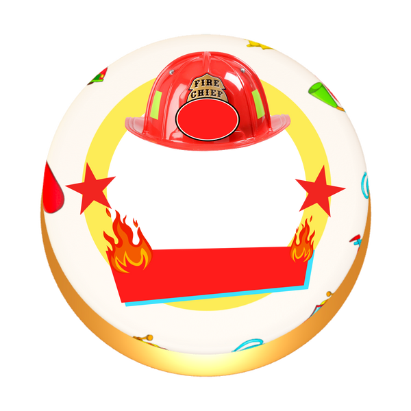 Feuerwehrmann Torte personalisiert mit Wunschfoto, Name und Alter