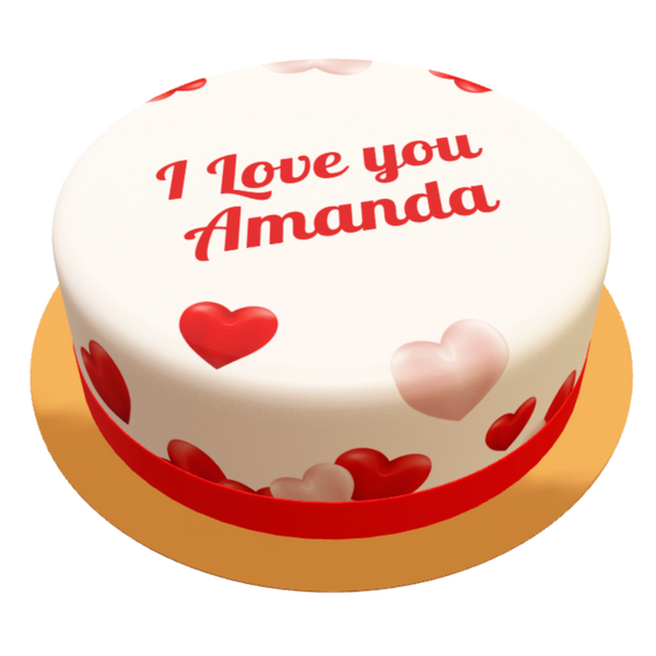 Love Torte personalisiert mit Wunschtext, Name und Alter