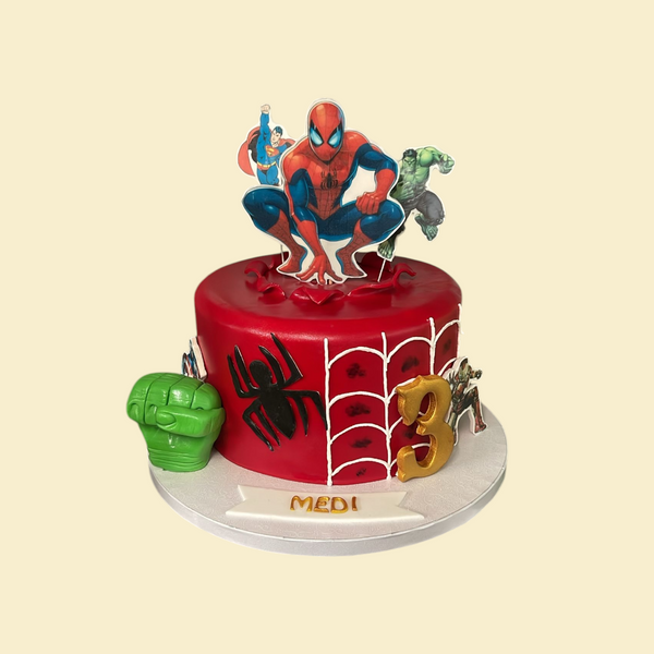 Superhelden Torte Spiderman hulk superman
