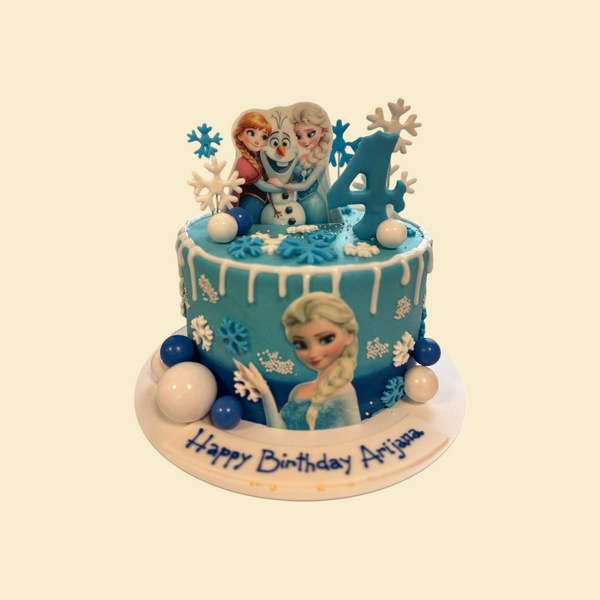 Elsa,Anna und Olaf Torte