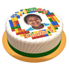 Lego  Torte personalisiert mit Wunschfoto, Name und Alter
