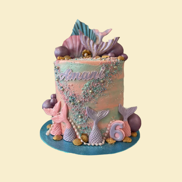Meerjungfrauentorte mit Flossen