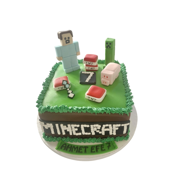 quadratische Minecraft Torte
