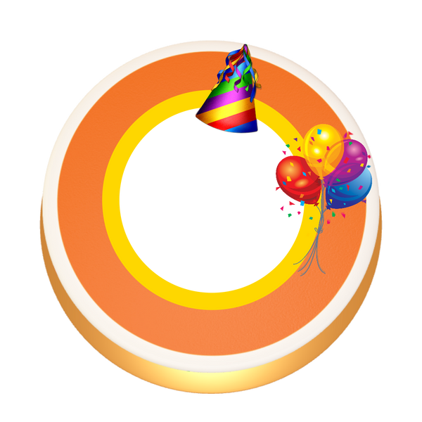 Confetti Foto Torte personalisiert mit Wunschfoto, Name und Alter