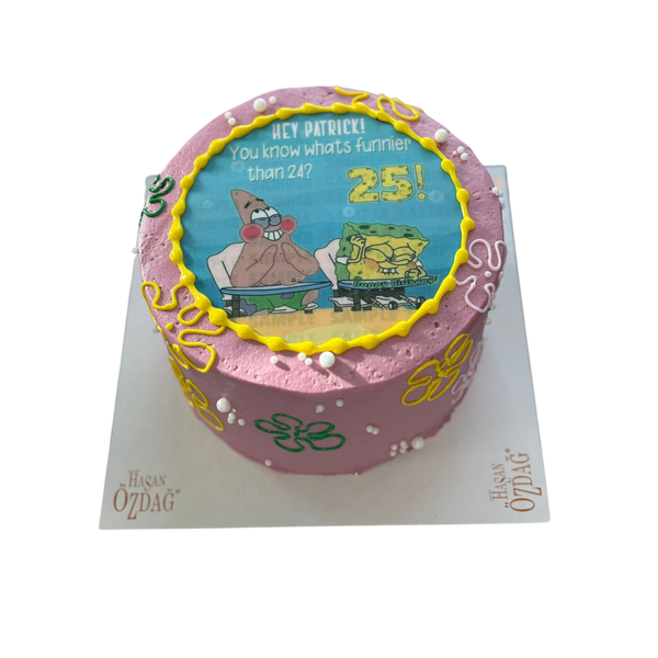 runde Schwammkopf Foto -Torte – in Flieder