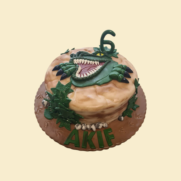 Dinosaurier Geburtstagstorte – modelliert