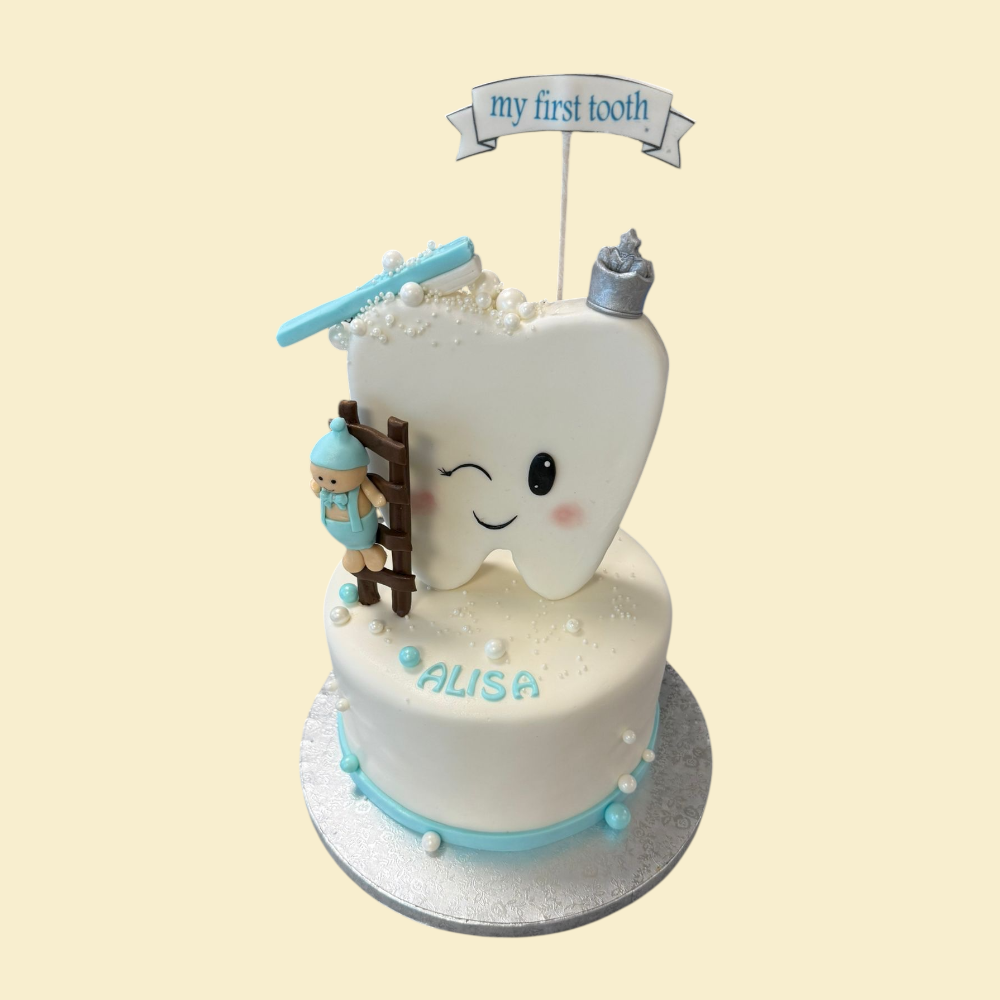 Zahntorte My First Tooth – mit Figur & Wunschname