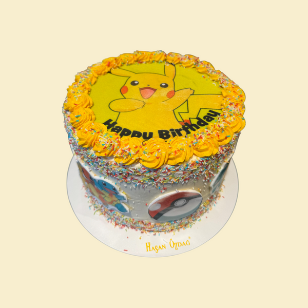 Pokemon Sahne Torte mit Fotodruck