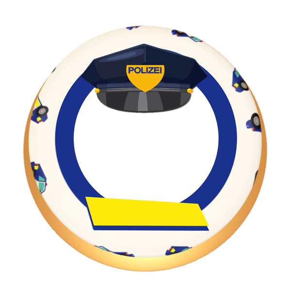 Polizei Foto Torte personalisiert mit Wunschfoto, Name und Alter