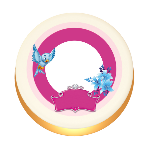 Lila Herzen Torte personalisiert mit Wunschfoto, Name und Alter