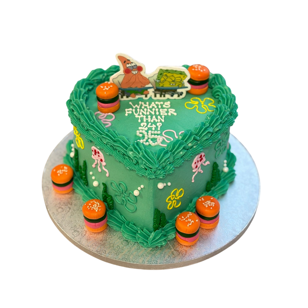 Schwammkopf Torte mit Burgern