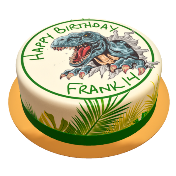 T-Rex Torte personalisiert  mit  Name und Alter