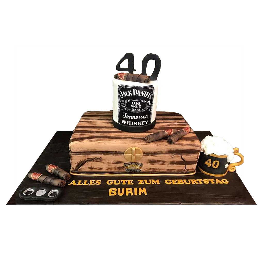 mit Zigarren, Jack Daniels und Bier Motiv1