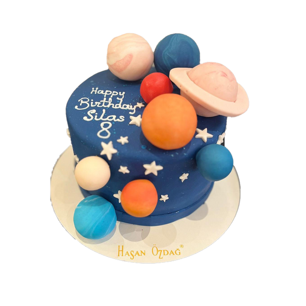 Torte mit Planeten
