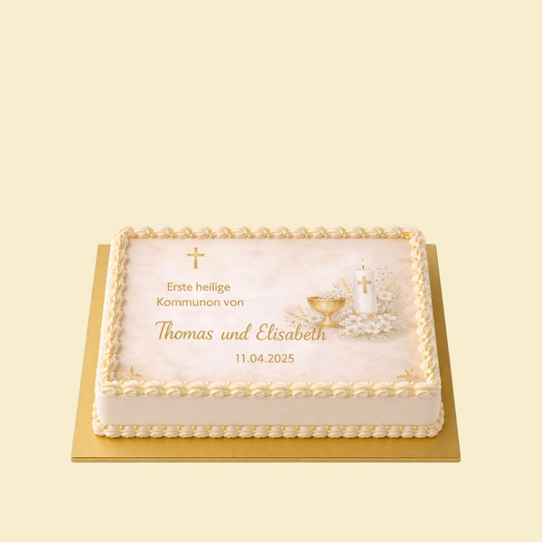 Personalisierte Kommunionstorte Geschwister