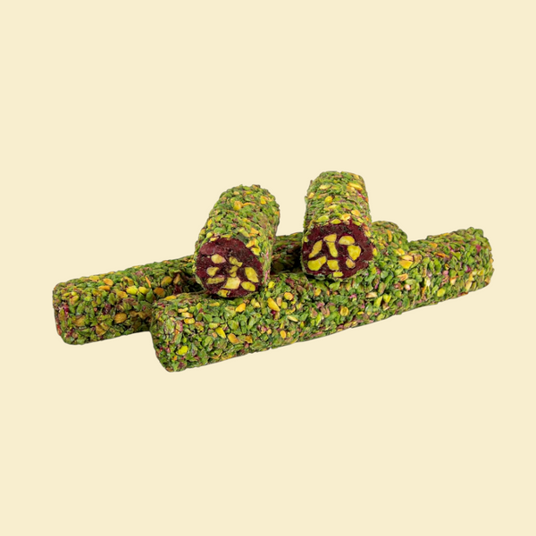 Granatapfel-Pistazien-Lokum – Fıstıklı Narlı Fitil Lokum