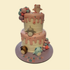 Kawaii Tierchen-Torte – Zweistöckig mit Ballons