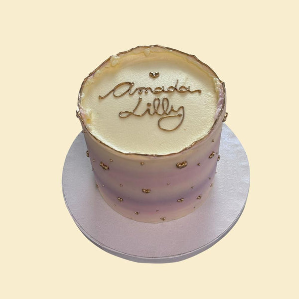 Bento Geburtstags Pastell Gold Torte – Elegante Geburtstagstorte