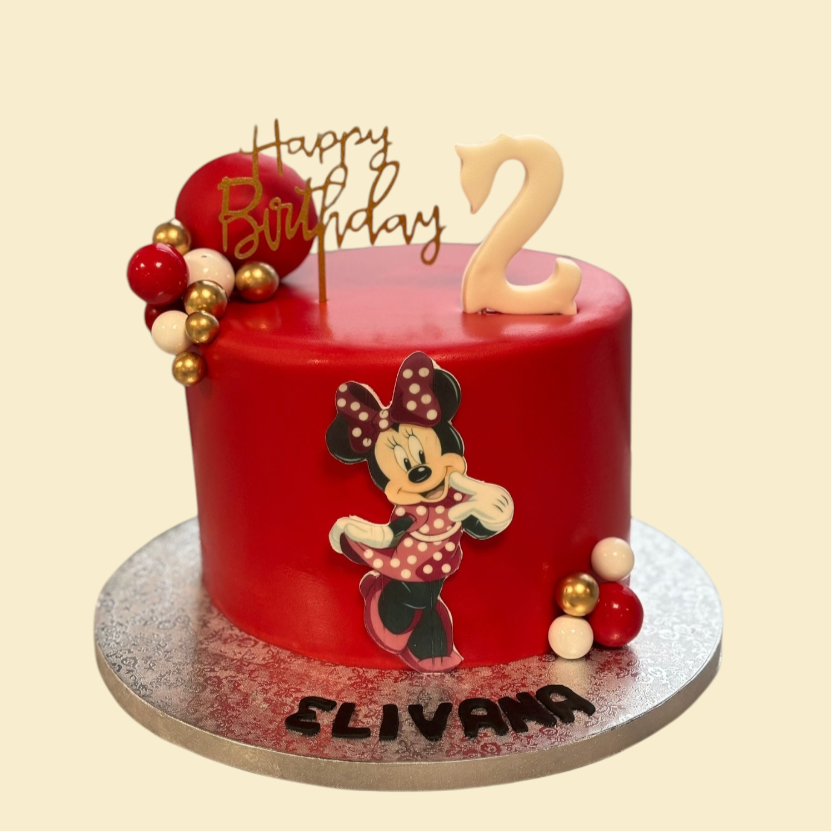 Rote Minnie Maus Torte zum 2. Geburtstag