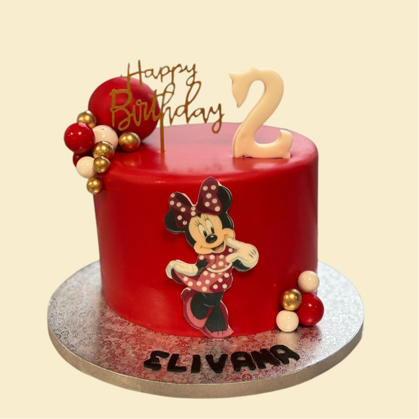 Rote Minnie Maus Torte zum 2. Geburtstag