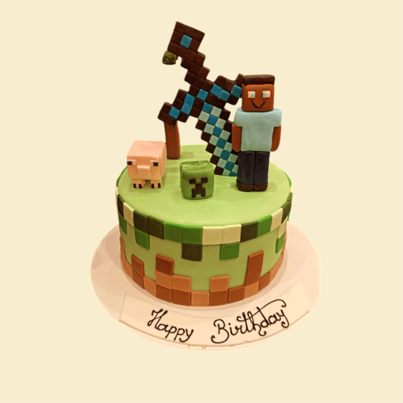 Minecraft Gaming Torte modelliert